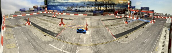 Hafen DOG Strecke mit DOG 2023 - Season 2 - Lauf 2 „Gymkhana Slide“ Aufbau