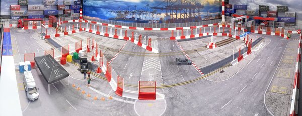 Hafen DOG Strecke mit DOG 2024 - Season 1 - Lauf 2 „RX Park“ Aufbau